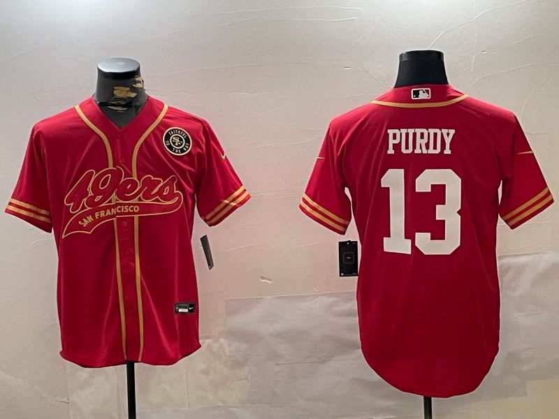 Men San Francisco 49ers #13 Purdy Red Joint Name 2024 Nike Limited NFL Jersey style 12091->san francisco 49ers->NFL Jersey